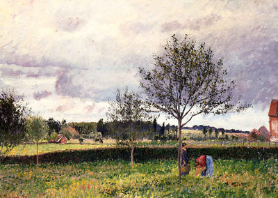 Eragny Landscape, Le Pre Fine Art Print 1897 by Camille Pissarro (6 Sizes)