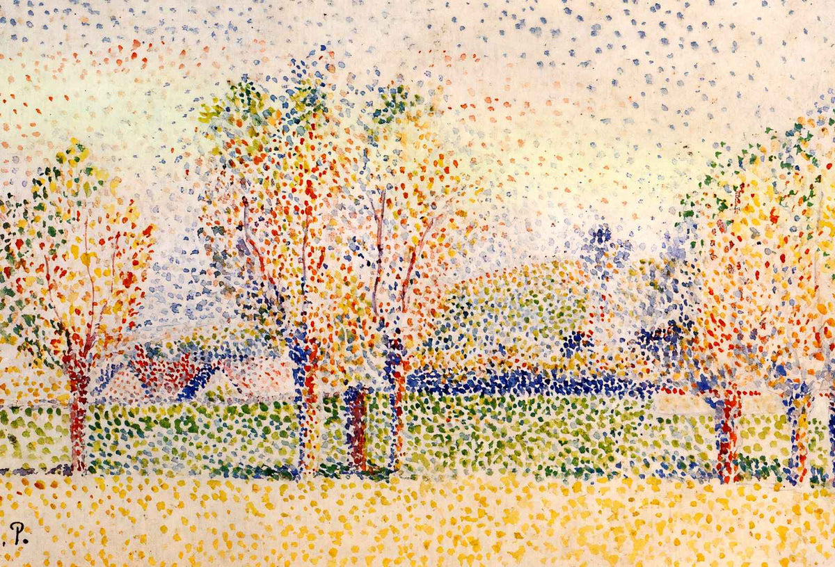 Eragny Landscape Fine Art Print 1886 Painting by Camille Pissarro (6 Sizes)
