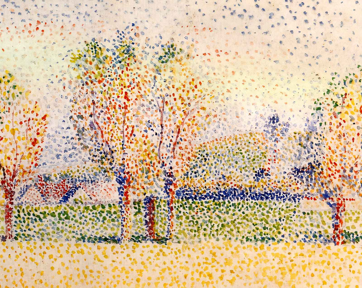 Eragny Landscape fine art print by Camille Pissarro (1886)