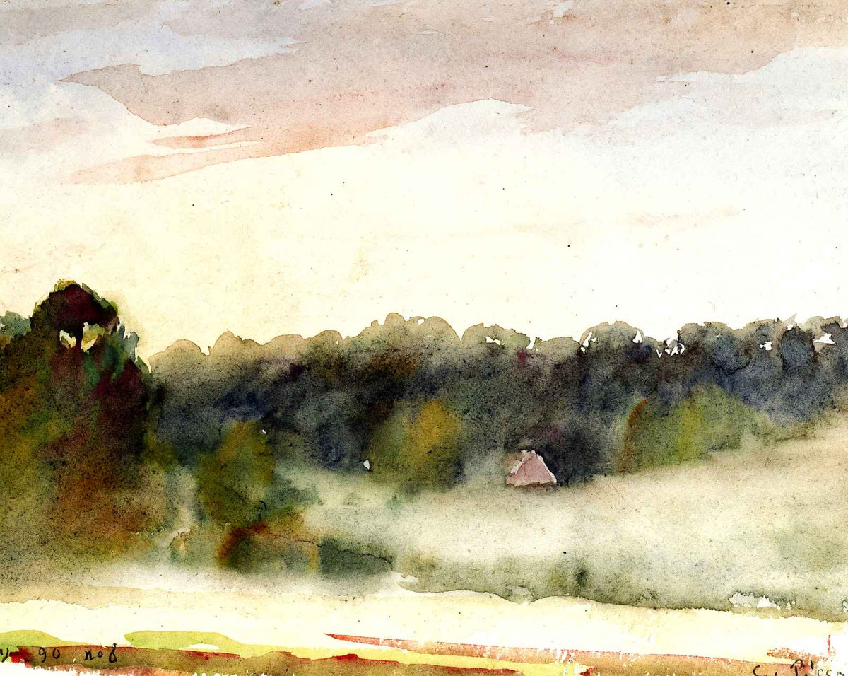 Eragny Landscape (1890) art print by Camille Pissarro (1890)
