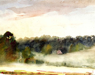 Eragny Landscape (1890) art print by Camille Pissarro (1890)