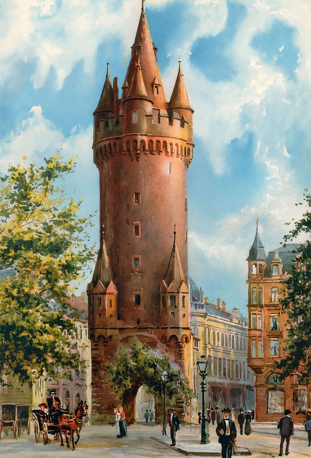 Eschenheimer Turm Frankfurt Vintage Print (7 Sizes) - Premium Quality