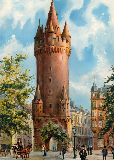 Eschenheimer Turm Frankfurt Vintage Print (7 Sizes) - Premium Quality