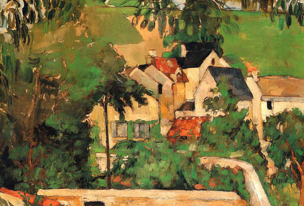 Etude - Paysage a Auvers 1873 Painting by Paul Cezanne Art Print (6 Sizes)