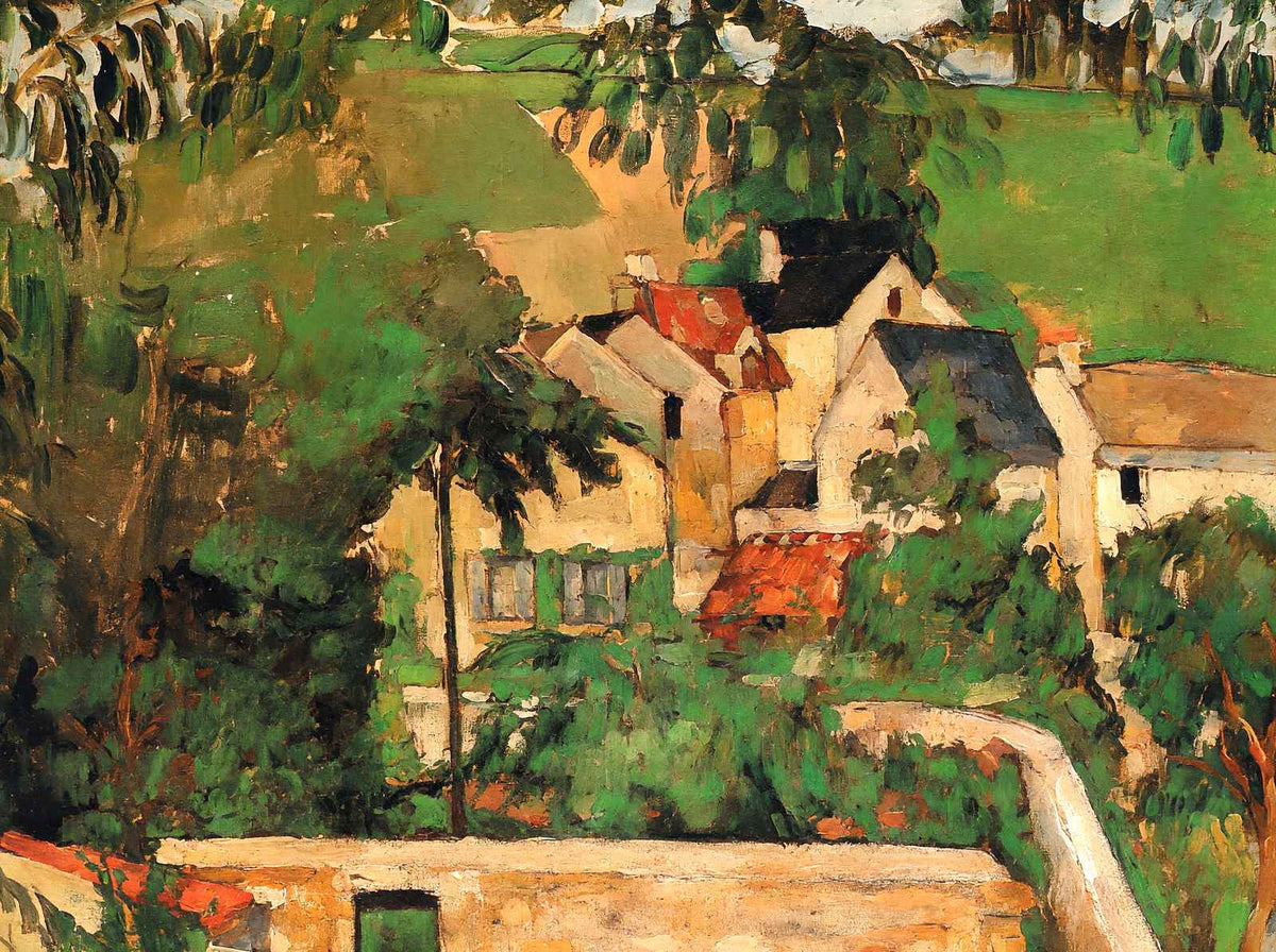 Etude - Paysage a Auvers 1873 Painting by Paul Cezanne Art Print (6 Sizes)