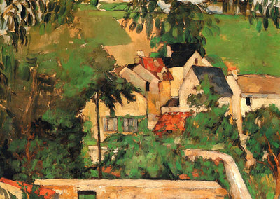 Etude - Paysage a Auvers 1873 Painting by Paul Cezanne Art Print (6 Sizes)