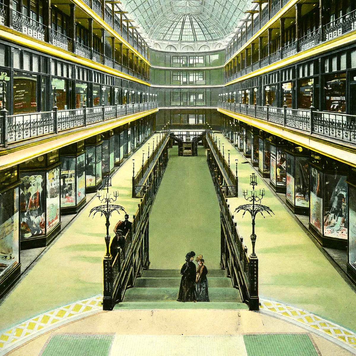 Euclid Avenue Arcade Cleveland in 1907 Vintage Print (7 Sizes) - Premium Print