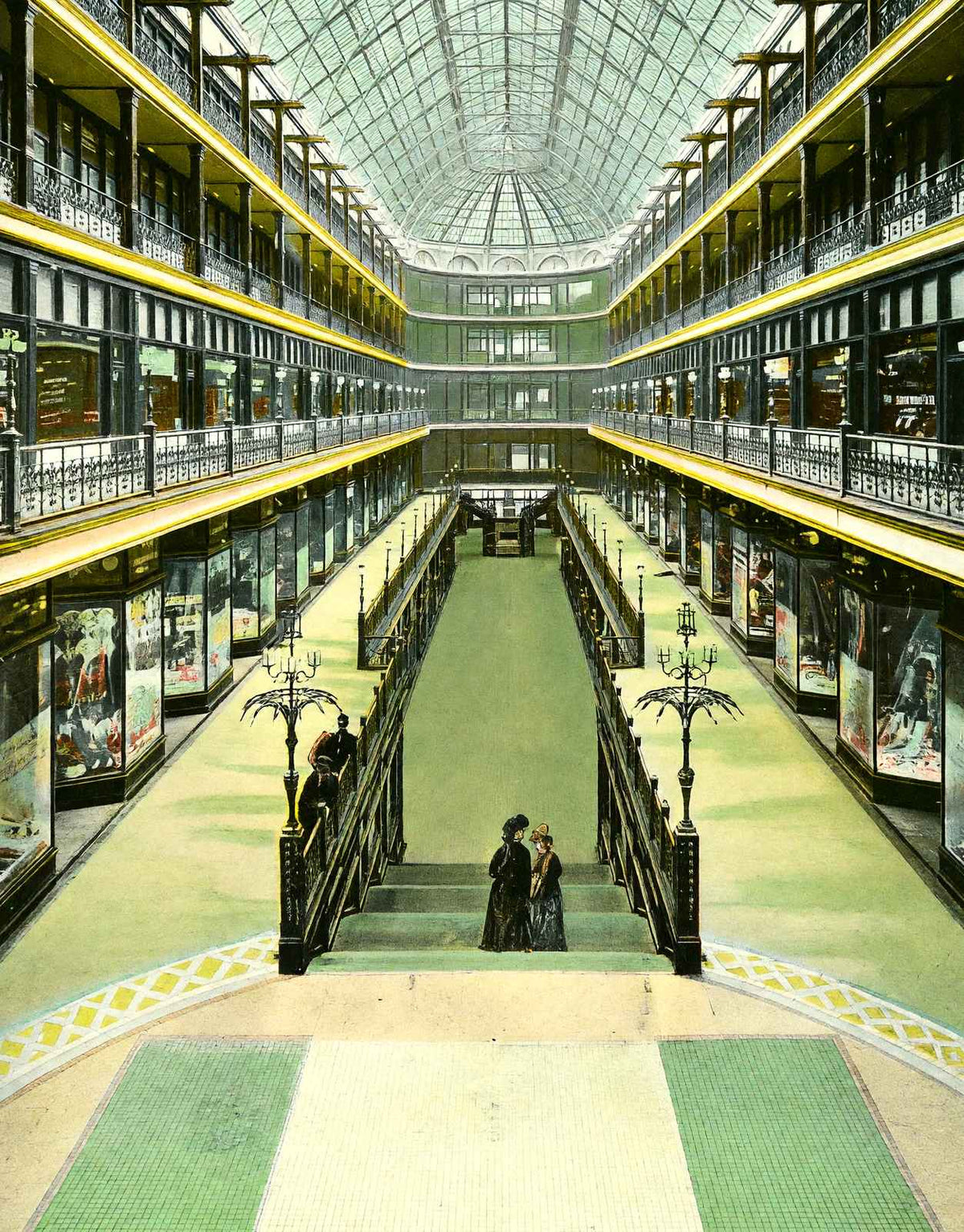Euclid Avenue Arcade Cleveland in 1907 Vintage Print (7 Sizes) - Premium Print