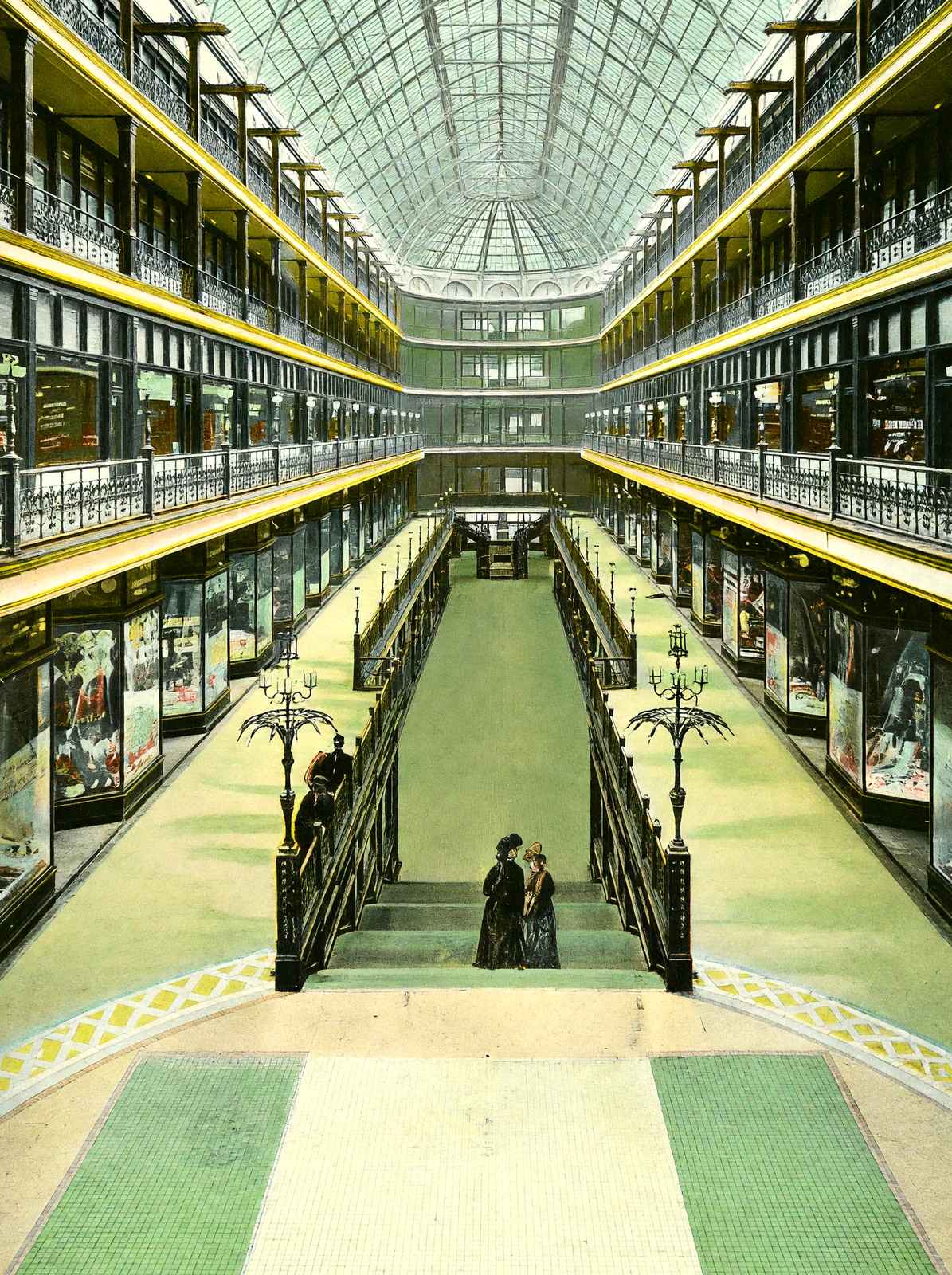 Euclid Avenue Arcade Cleveland in 1907 Vintage Print (7 Sizes) - Premium Print