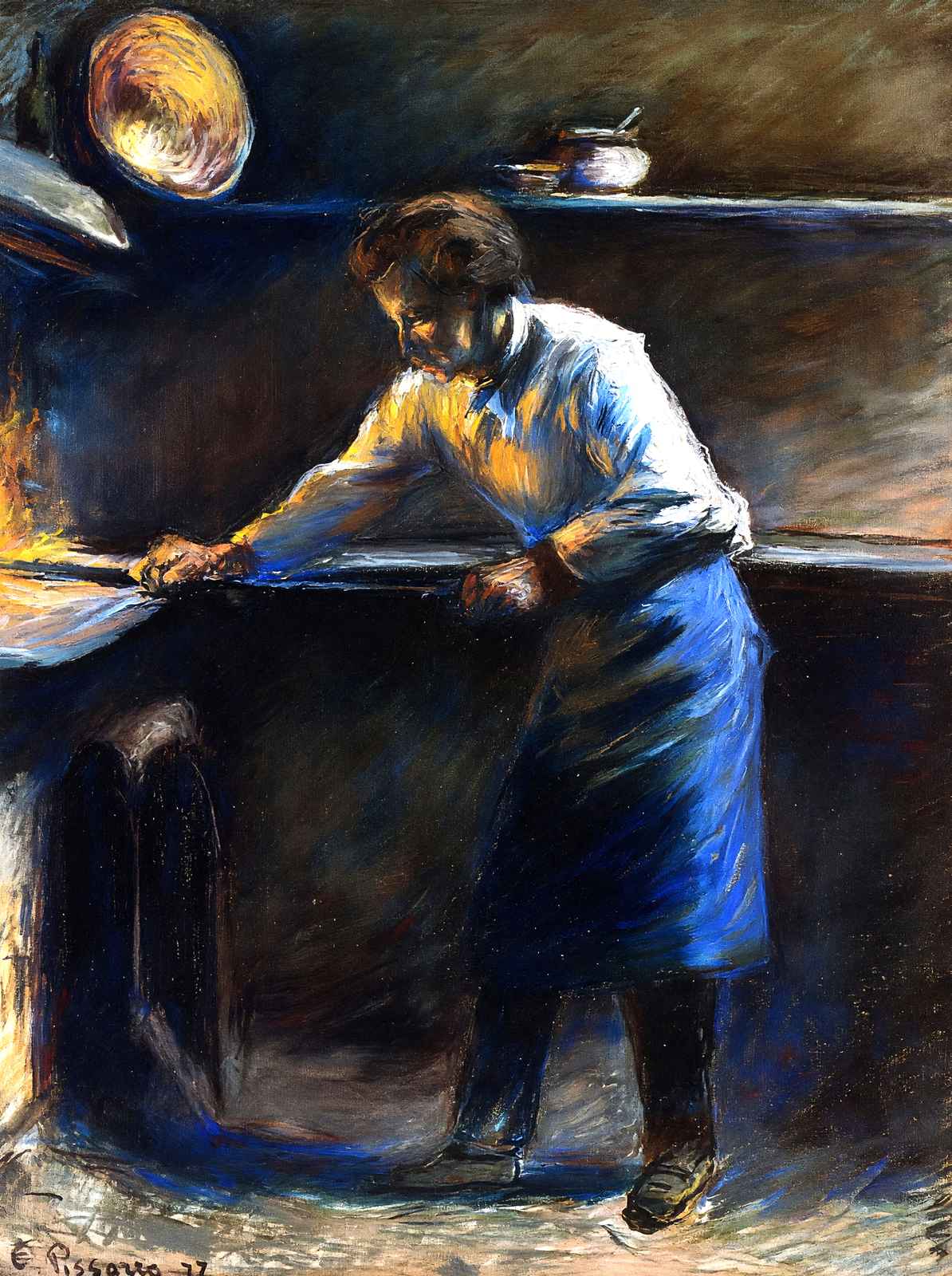 Eugene Murer at His Pastry Oven 1877 by Camille Pissarro Art Print (6 Sizes)