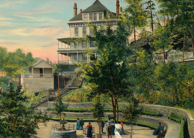Basin Spring and Southern Hotel Eureka Springs AR in 1907 Art Print (7 Sizes)