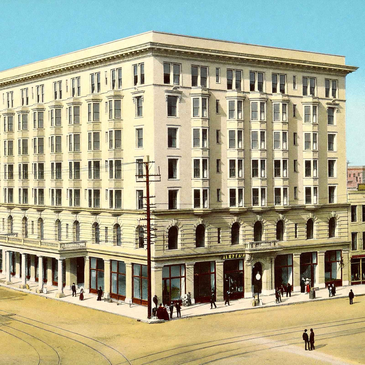 Exchange Hotel Montgomery Alabama in 1906 Vintage Print (7 Sizes)