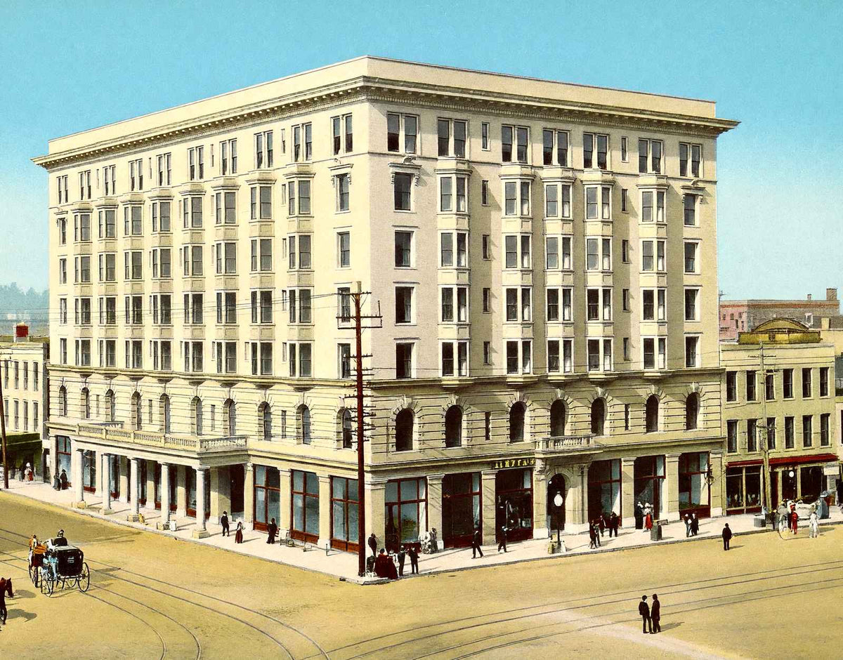 Exchange Hotel Montgomery Alabama in 1906 Vintage Print (7 Sizes)