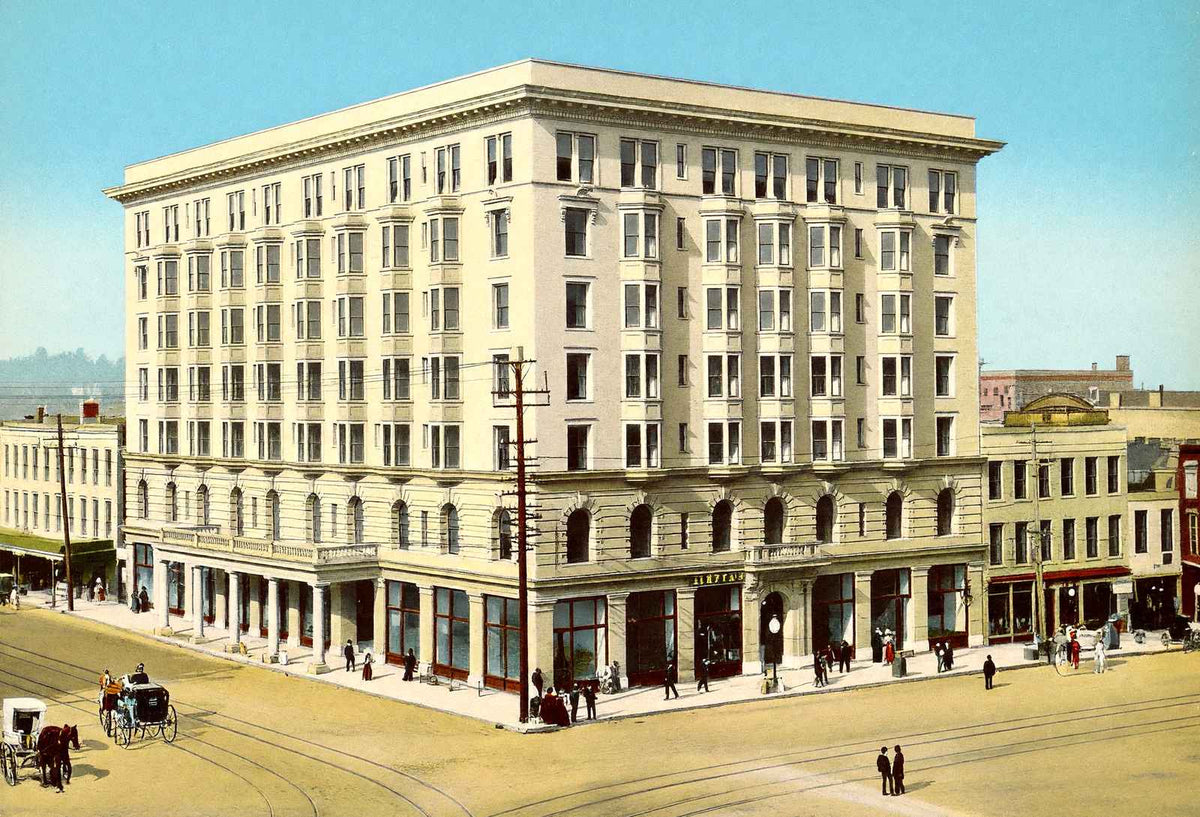 Exchange Hotel Montgomery Alabama in 1906 Vintage Print (7 Sizes)