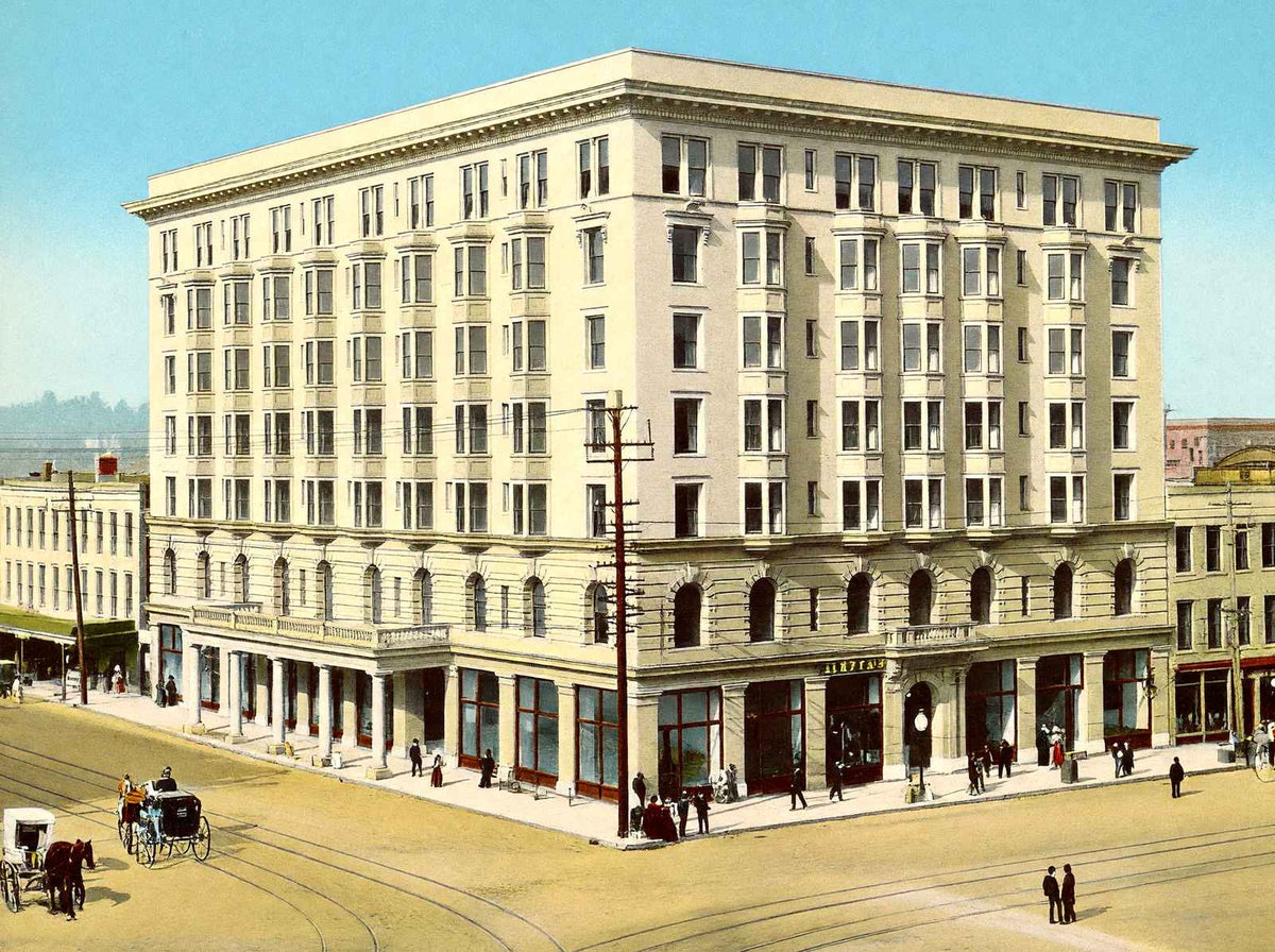 Exchange Hotel Montgomery Alabama in 1906 Vintage Print (7 Sizes)