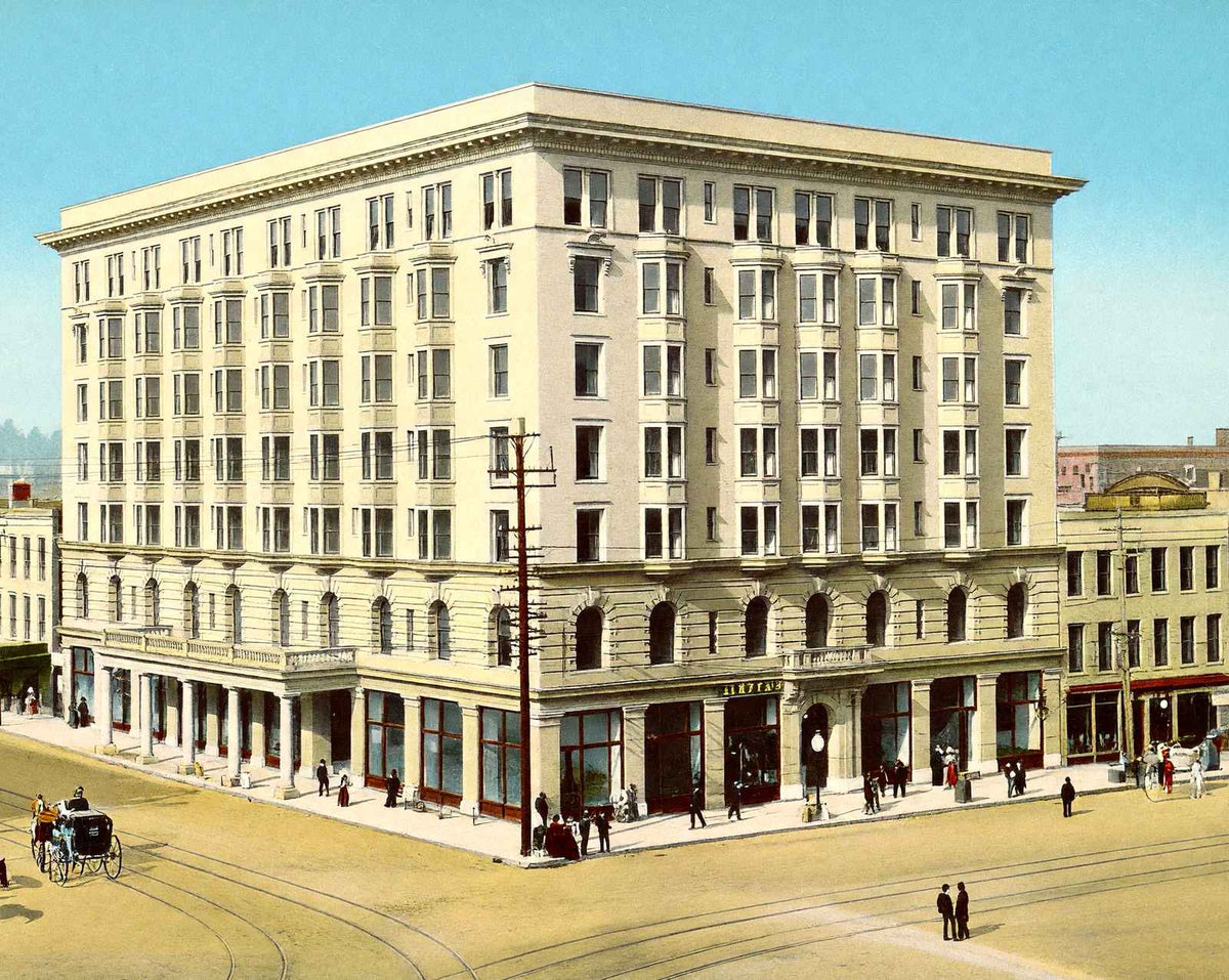 Exchange Hotel in Montgomery in 1906 vintage print