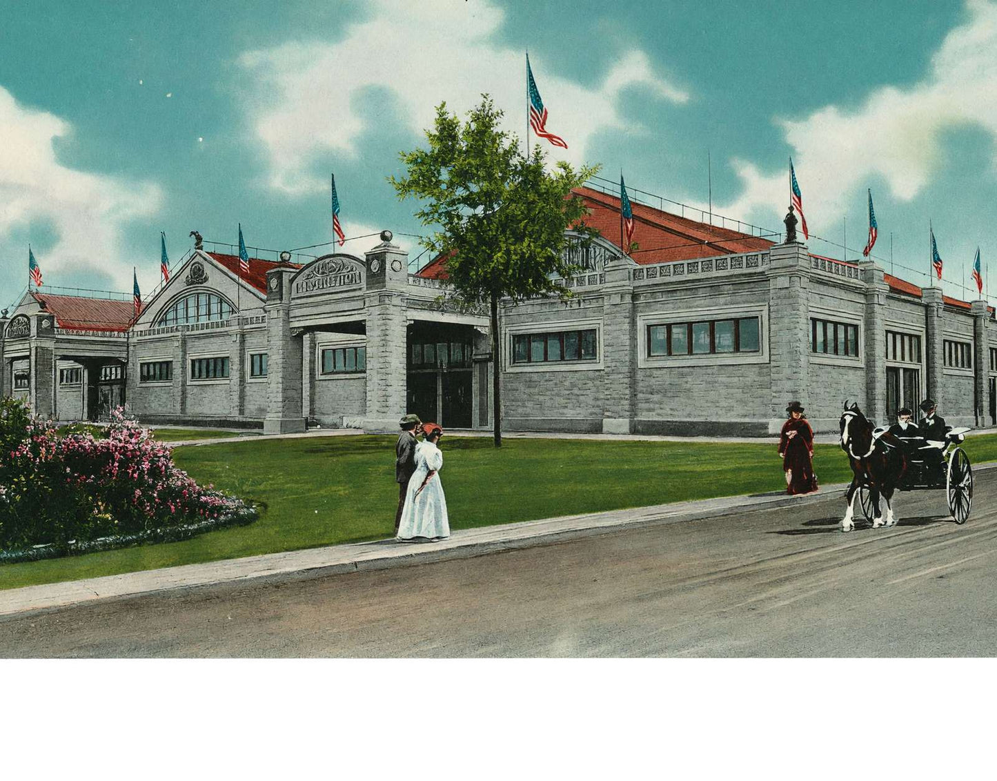 Exposition Building Dallas in 1906 Vintage Print (7 Sizes) - Retouched