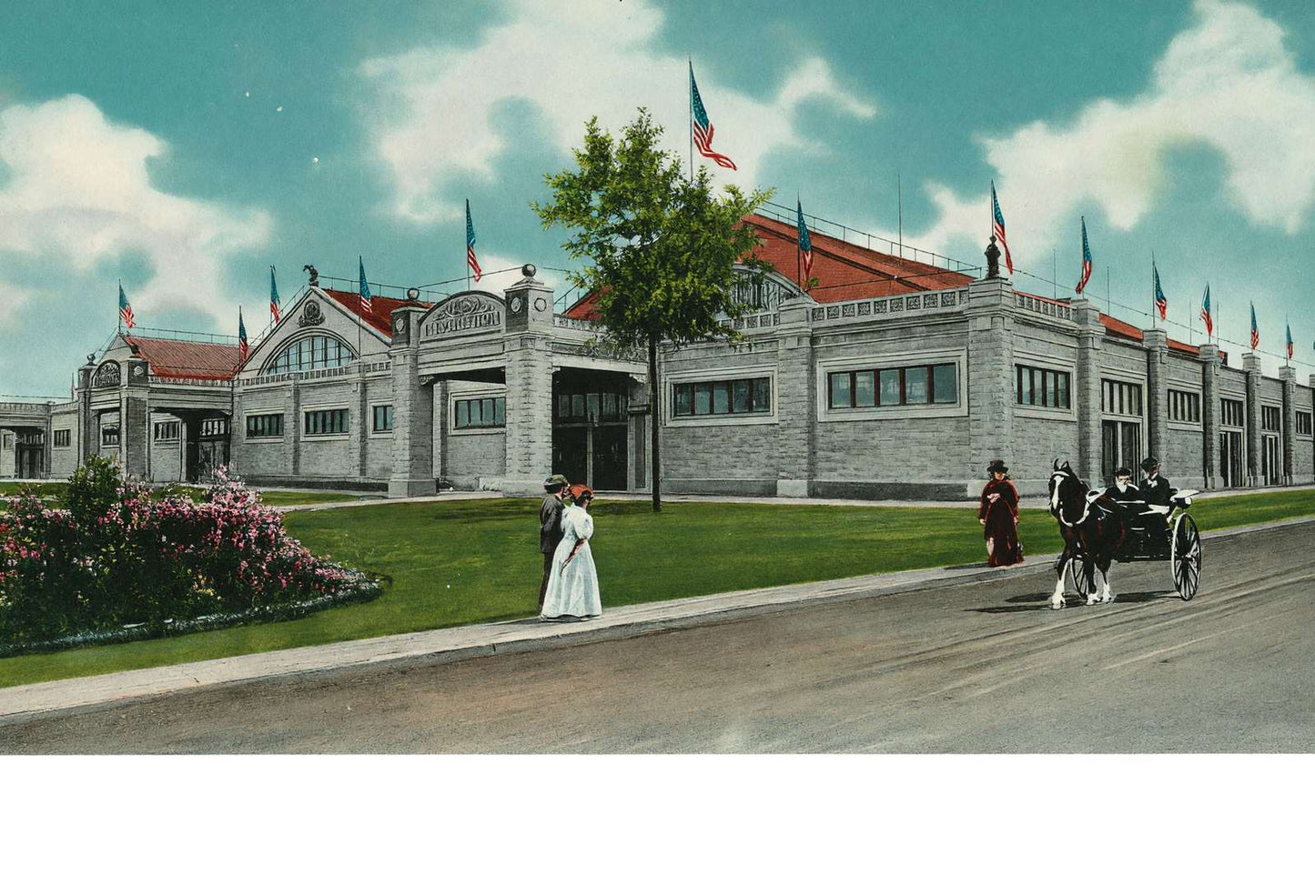 Exposition Building Dallas in 1906 Vintage Print (7 Sizes) - Retouched