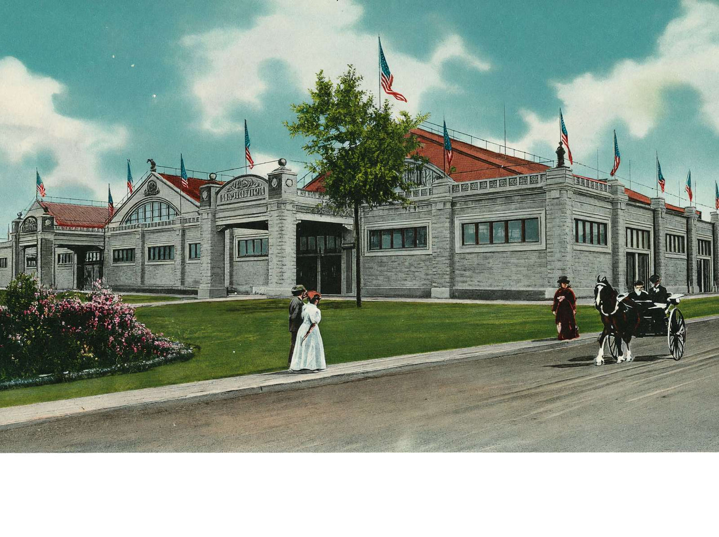 Exposition Building Dallas in 1906 Vintage Print (7 Sizes) - Retouched