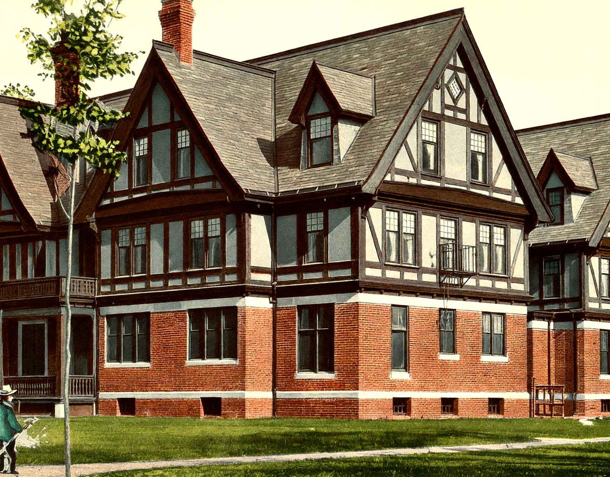 New Inn, Fairhaven, Massachusetts in 1910 Vintage Print (7 Sizes) - Acid Free