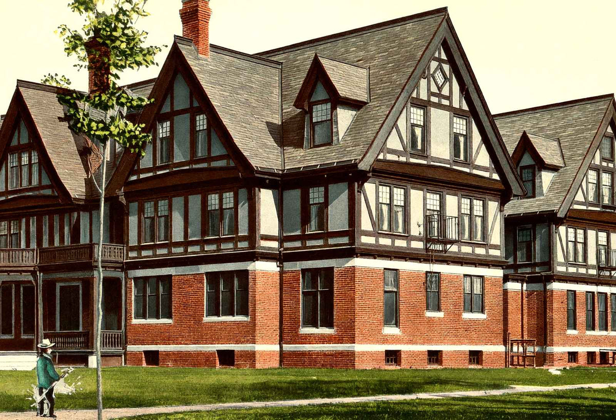 New Inn, Fairhaven, Massachusetts in 1910 Vintage Print (7 Sizes) - Acid Free