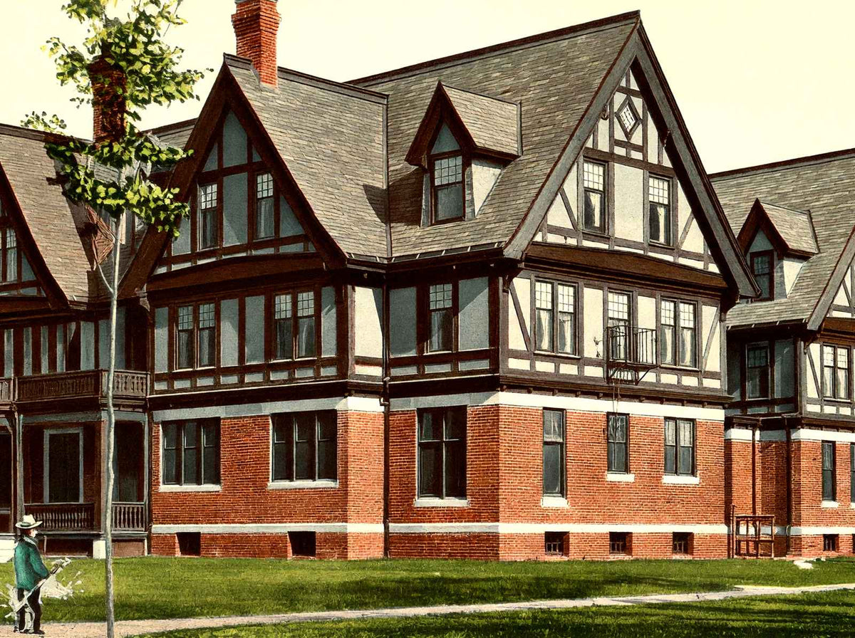 New Inn, Fairhaven, Massachusetts in 1910 Vintage Print (7 Sizes) - Acid Free