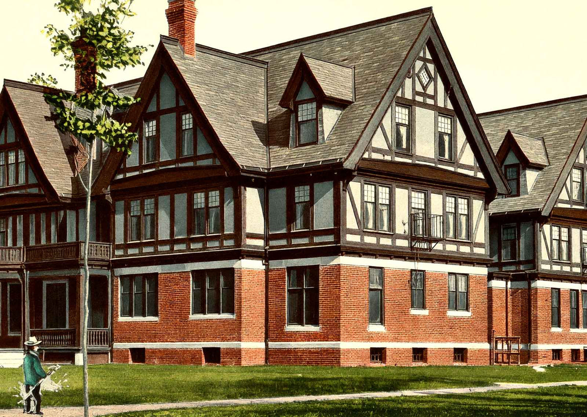 New Inn, Fairhaven, Massachusetts in 1910 Vintage Print (7 Sizes) - Acid Free