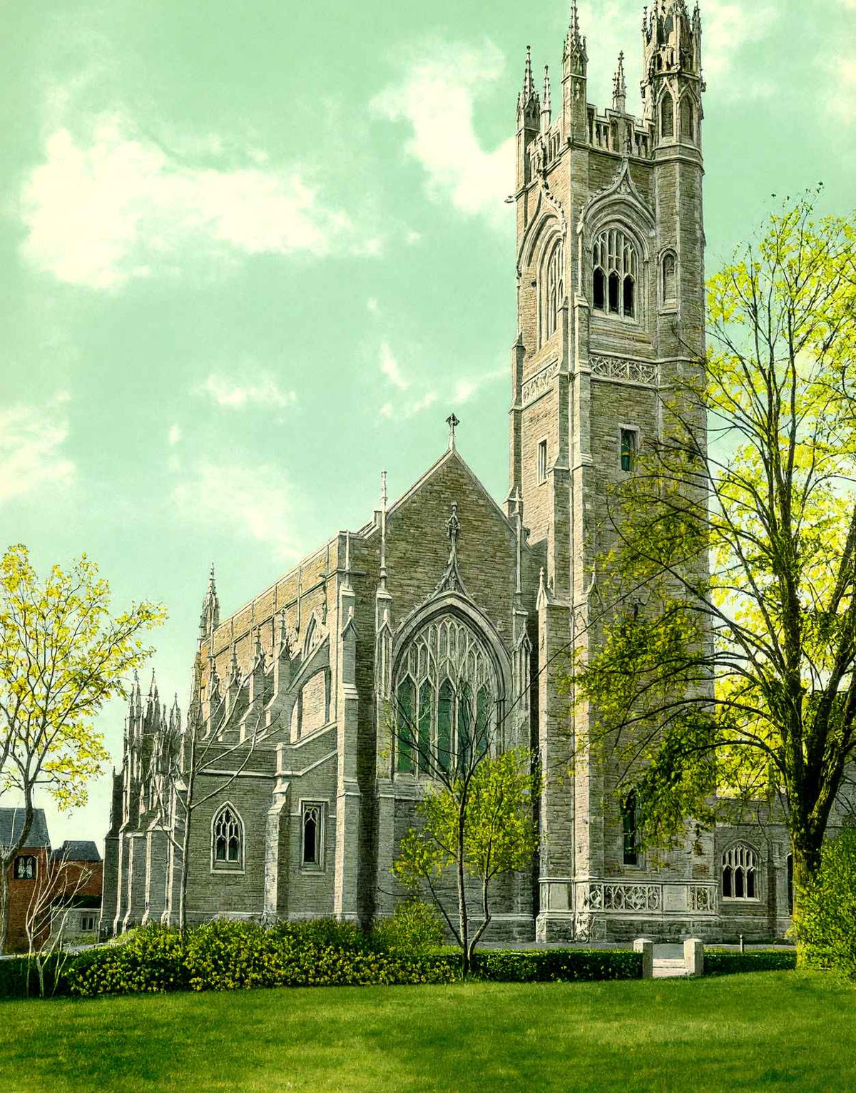 Rogers Memorial Church, Fairhaven, Massachusetts in 1910 Vintage Print (7 Sizes)