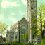 Rogers Memorial Church, Fairhaven, Massachusetts in 1910 Vintage Print (7 Sizes)