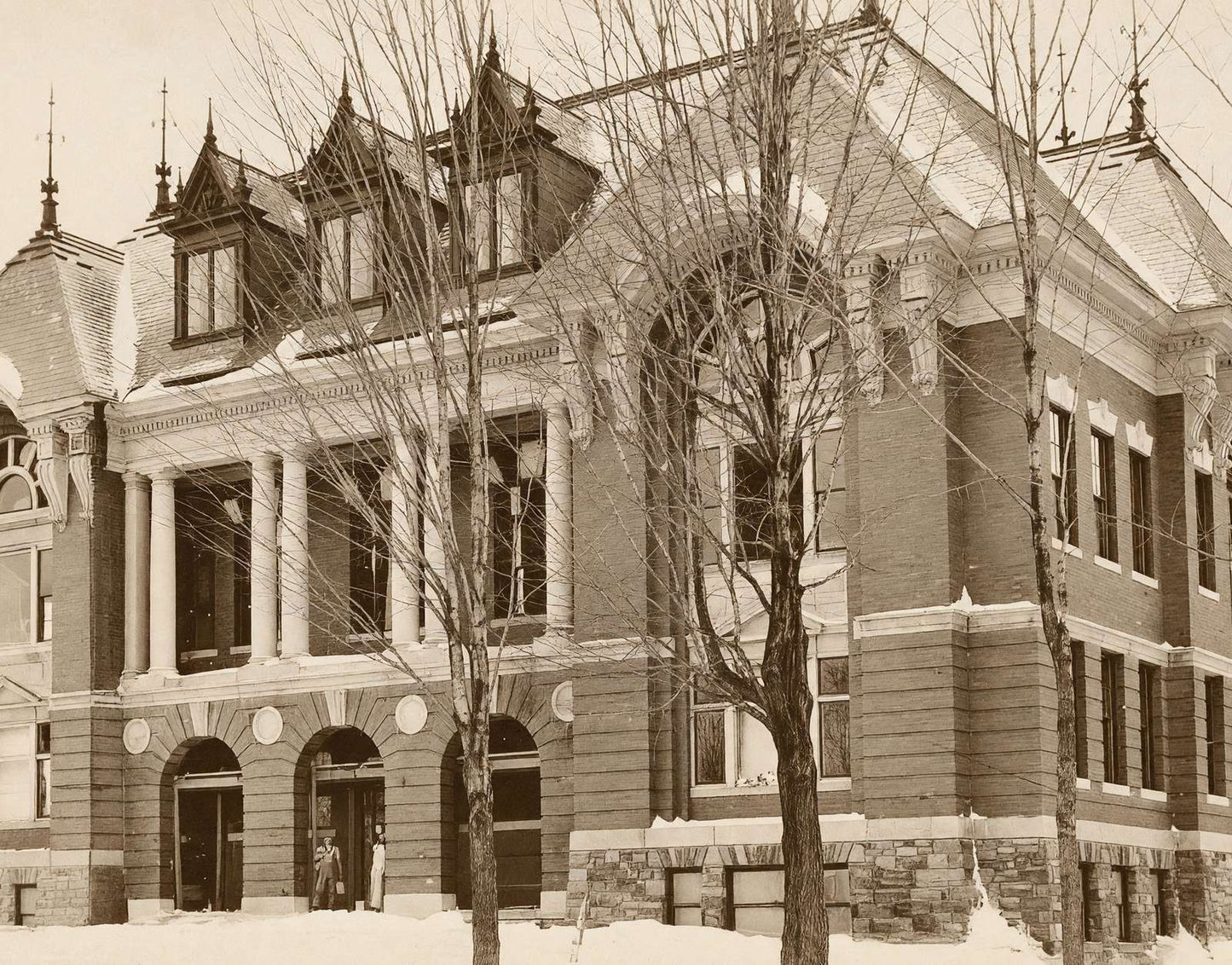 Lawrence High School Fairfield Maine in 1907 Vintage Print (7 Sizes)