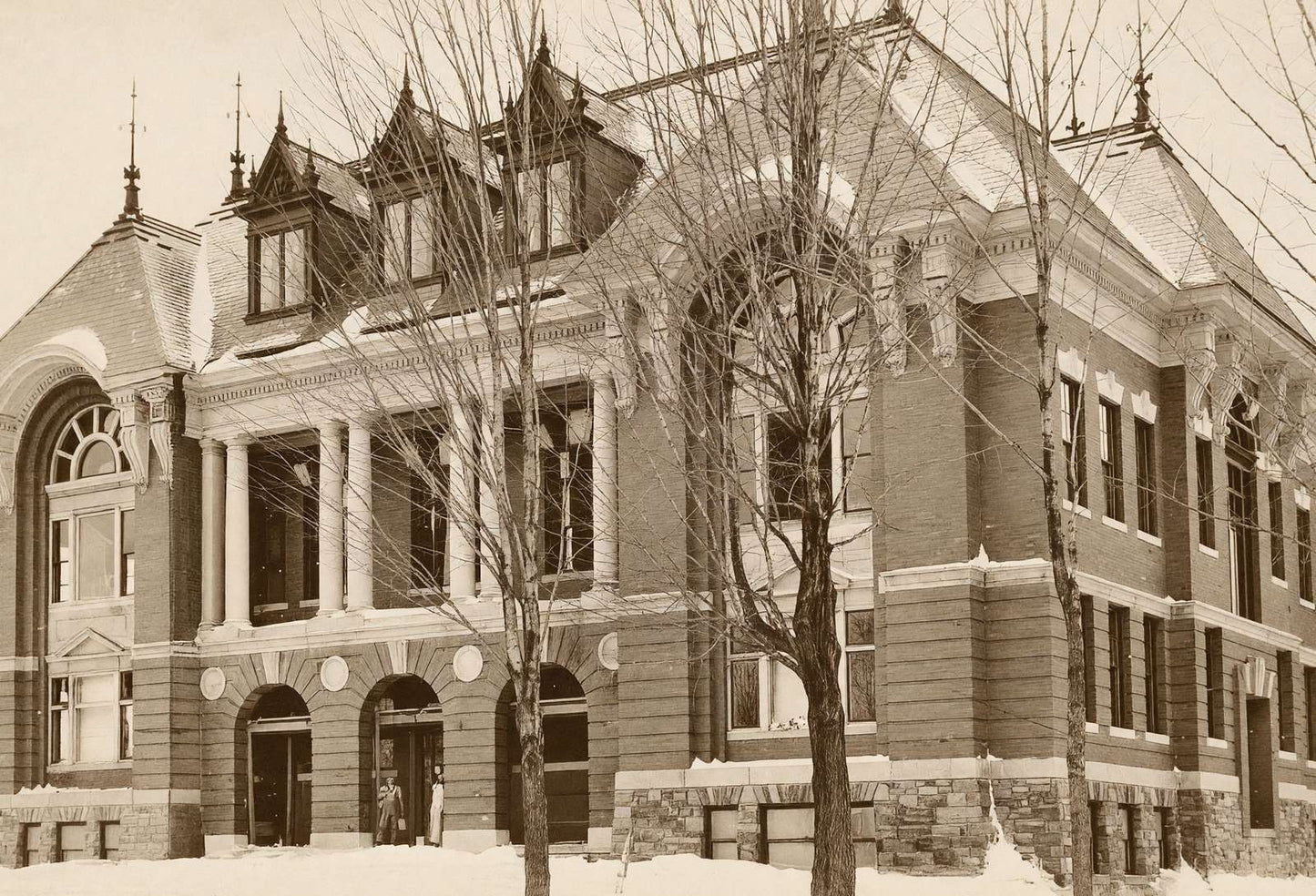 Lawrence High School Fairfield Maine in 1907 Vintage Print (7 Sizes)