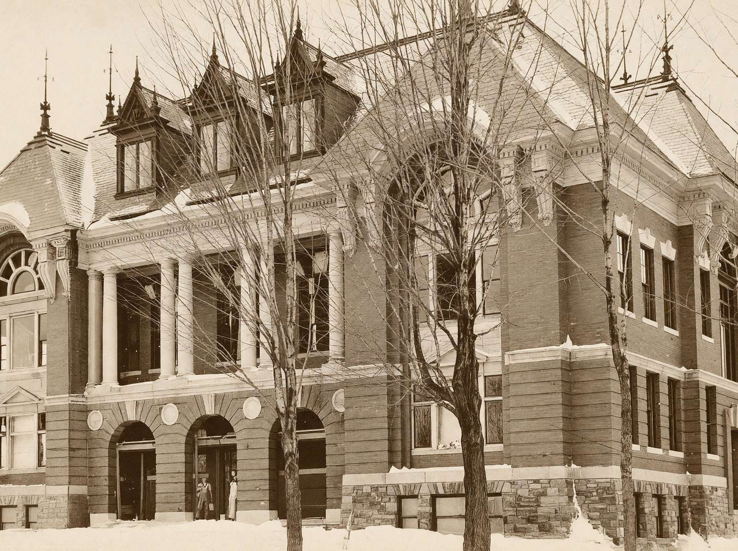 Lawrence High School Fairfield Maine in 1907 Vintage Print (7 Sizes)