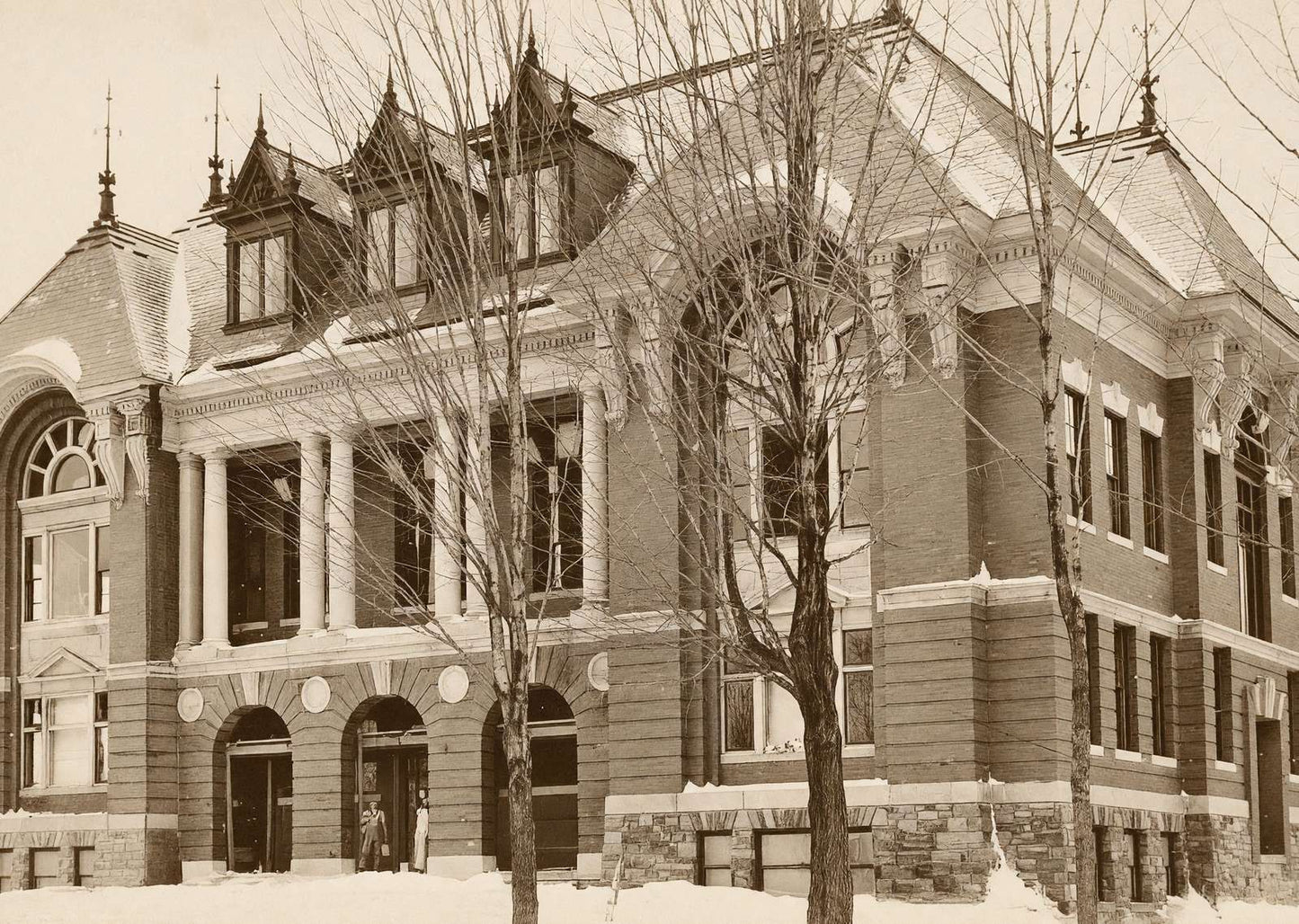 Lawrence High School Fairfield Maine in 1907 Vintage Print (7 Sizes)