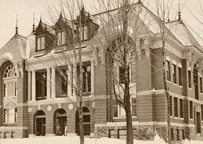 Lawrence High School Fairfield Maine in 1907 Vintage Print (7 Sizes)