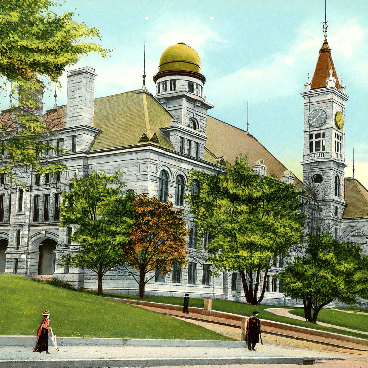 BMC Durfee High School, Fall River, MA in 1907 Vintage Print (7 Sizes)