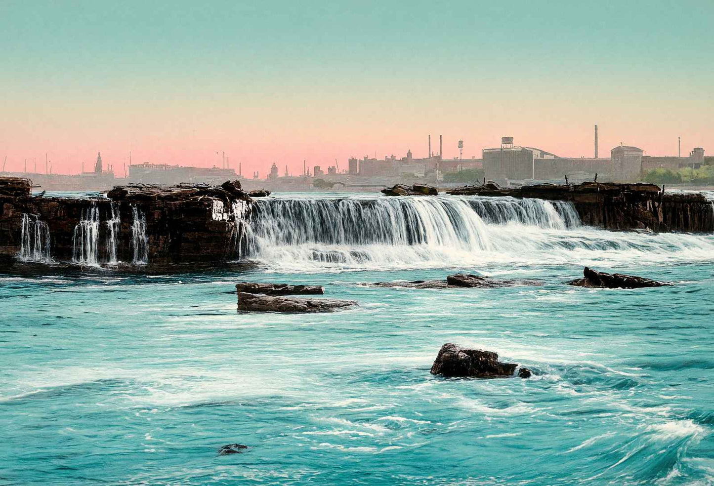 The Falls Louisville in 1904 Vintage Print (7 Sizes) - Premium Print