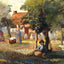 Family Garden painting print by Camille Pissarro (1887)