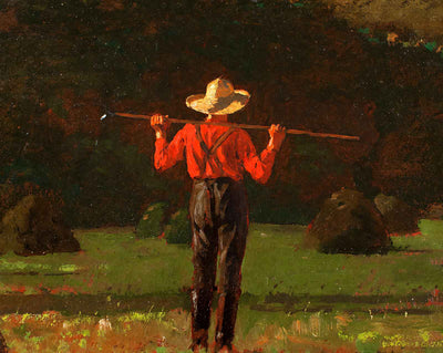 Farmer with a Pitchfork painting by Winslow Homer