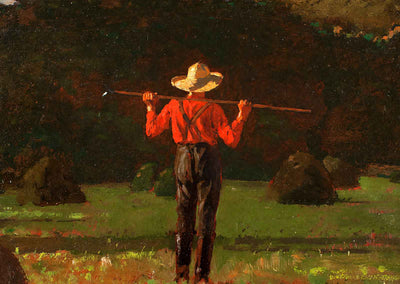 Farmer with a Fine Art Print Pitchfork by Winslow Homer (6 Sizes) Acid Free