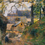 Farm at Montfoucault 1874 Painting by Camille Pissarro Art Print (6 Sizes)