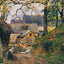 Farm at Montfoucault painting by Camille Pissarro (1874)