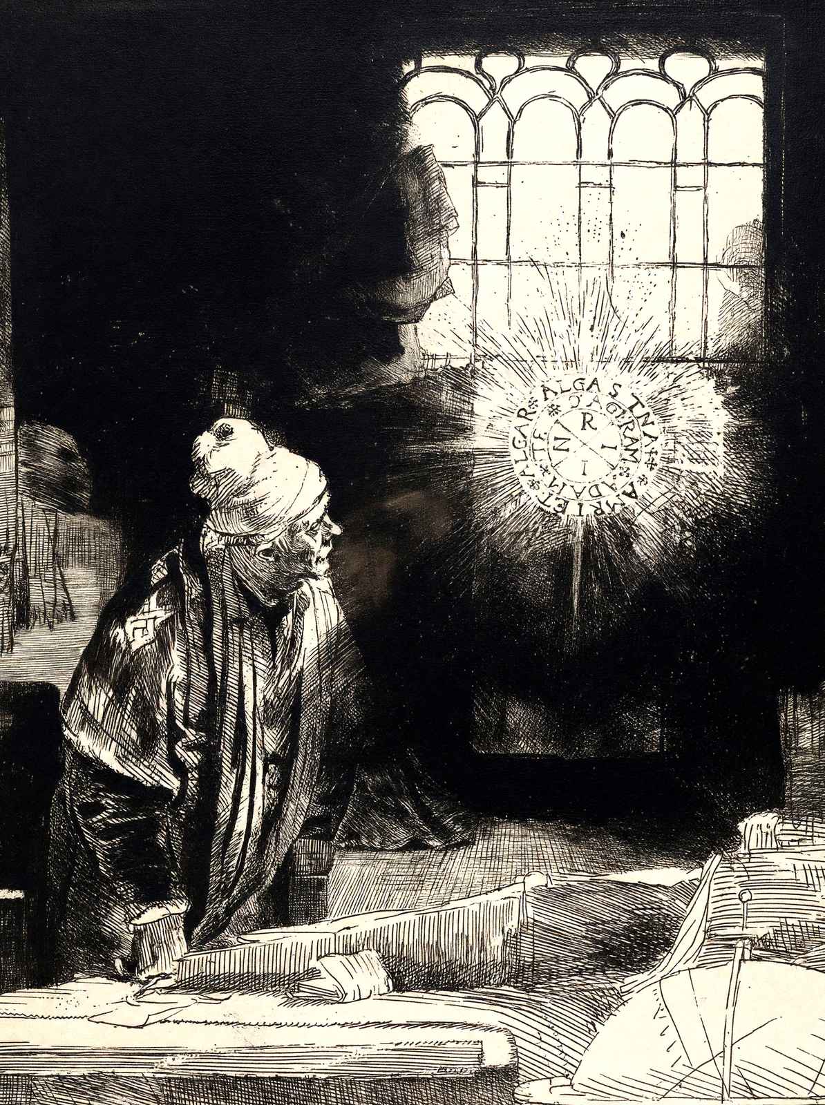Faust Fine Art Print 1652 Painting by Rembrandt (6 Sizes) - Premium Print