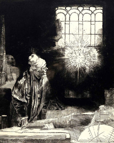 Faust art print by Rembrandt (1652)