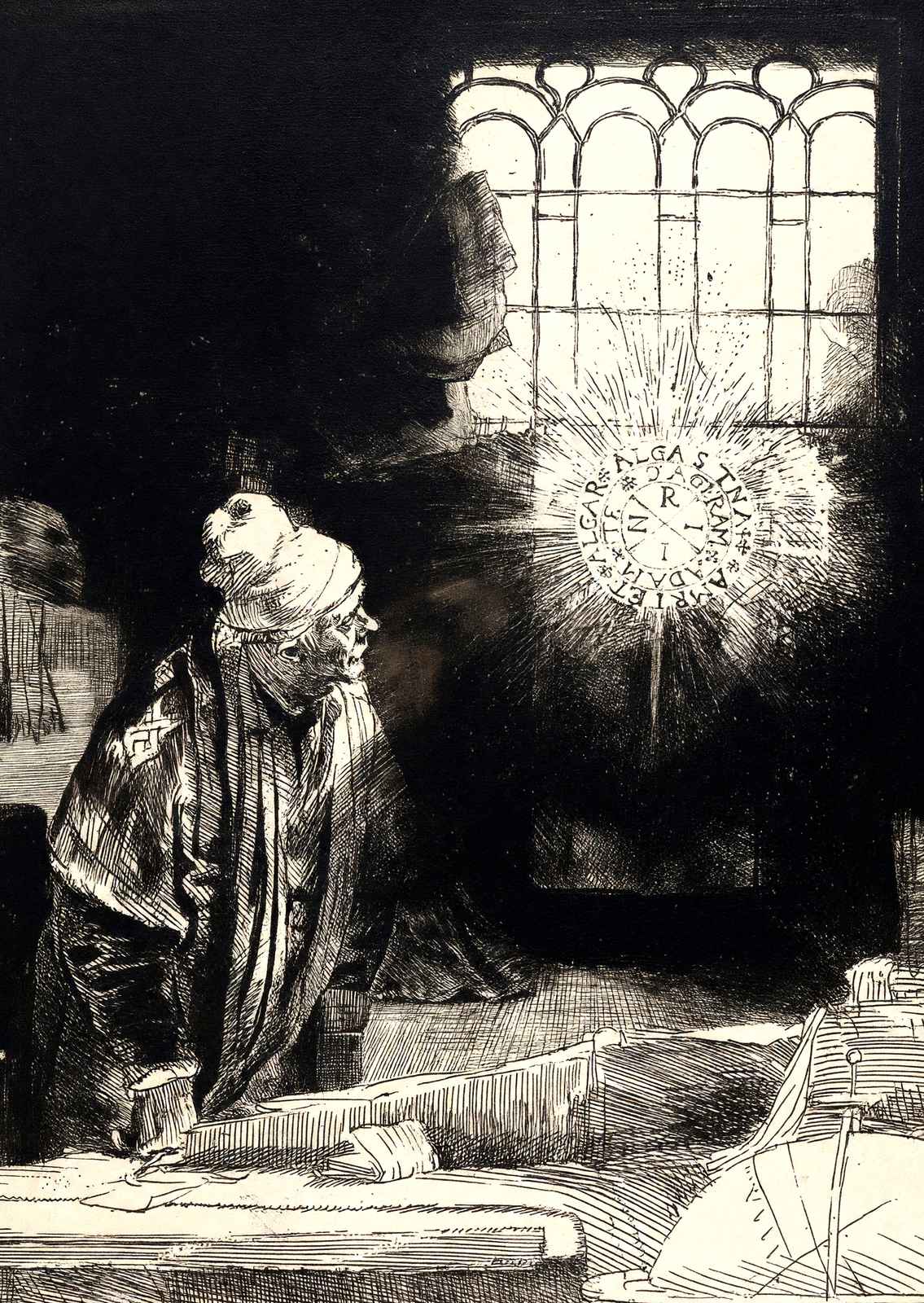 Faust Fine Art Print 1652 Painting by Rembrandt (6 Sizes) - Premium Print