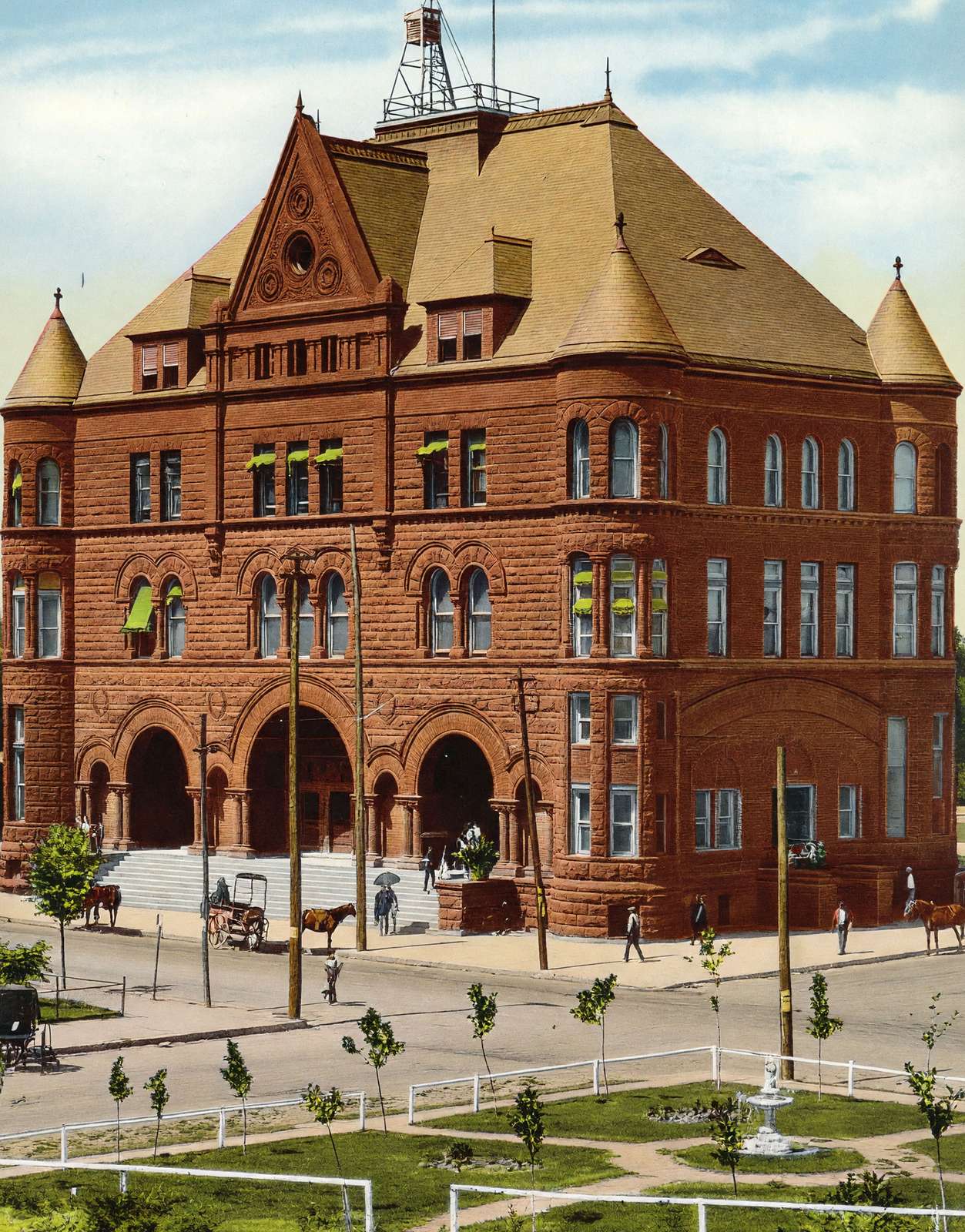 Federal Building Fort Worth in 1906 Vintage Print (7 Sizes) - High Quality
