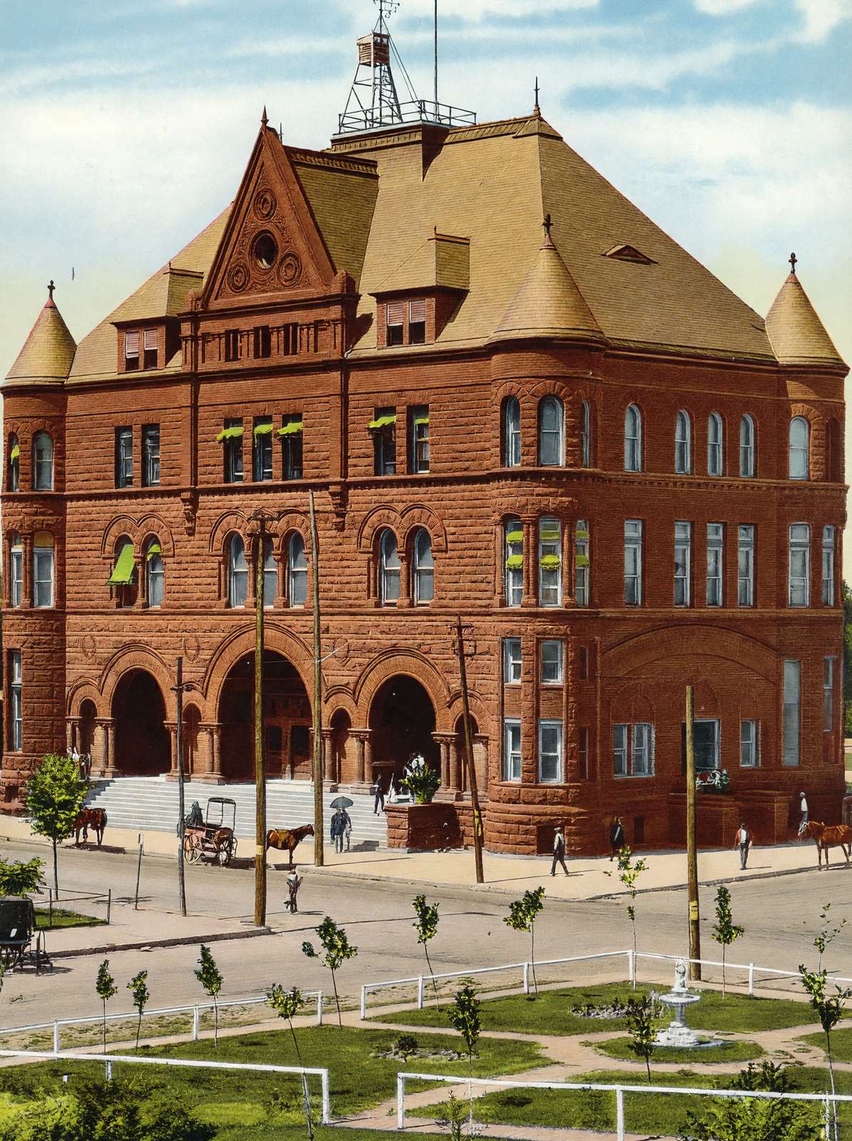 Federal Building Fort Worth in 1906 Vintage Print (7 Sizes) - High Quality