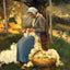 Female Peasant Carding Wool Art Print 1875 by Camille Pissarro (6 Sizes)