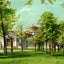 Field Museum Jackson Park Chicago Vintage Print (7 Sizes) - Shipped Flat