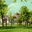 Field Museum Jackson Park Chicago Vintage Print (7 Sizes) - Shipped Flat