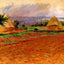 Field and Haystacks painting by Pierre-Auguste Renoir (1885)